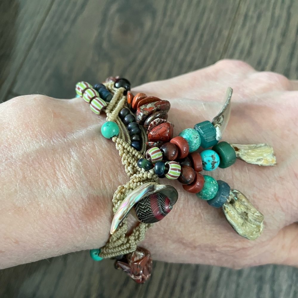 Handmade boho macrame bracelet